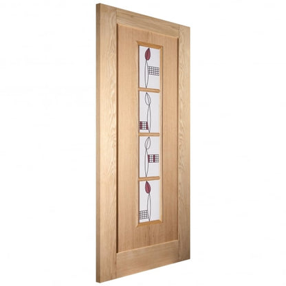 Oak Internal Unfinished Mackintosh 4 Light Clear Glass Door (121682)