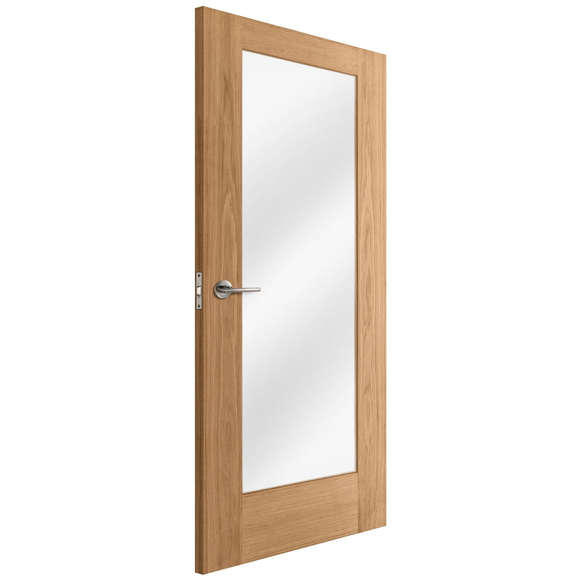 Internal Oak Fully Finished Pattern 10 1L Clear Glass Door (LIBOAKP10CG)