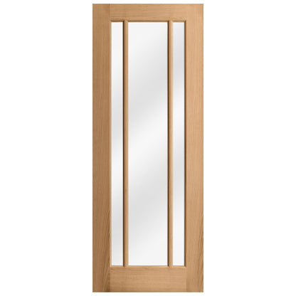 Oak Internal Unfinished Toledo 3 Light Clear Glass Door (51749)
