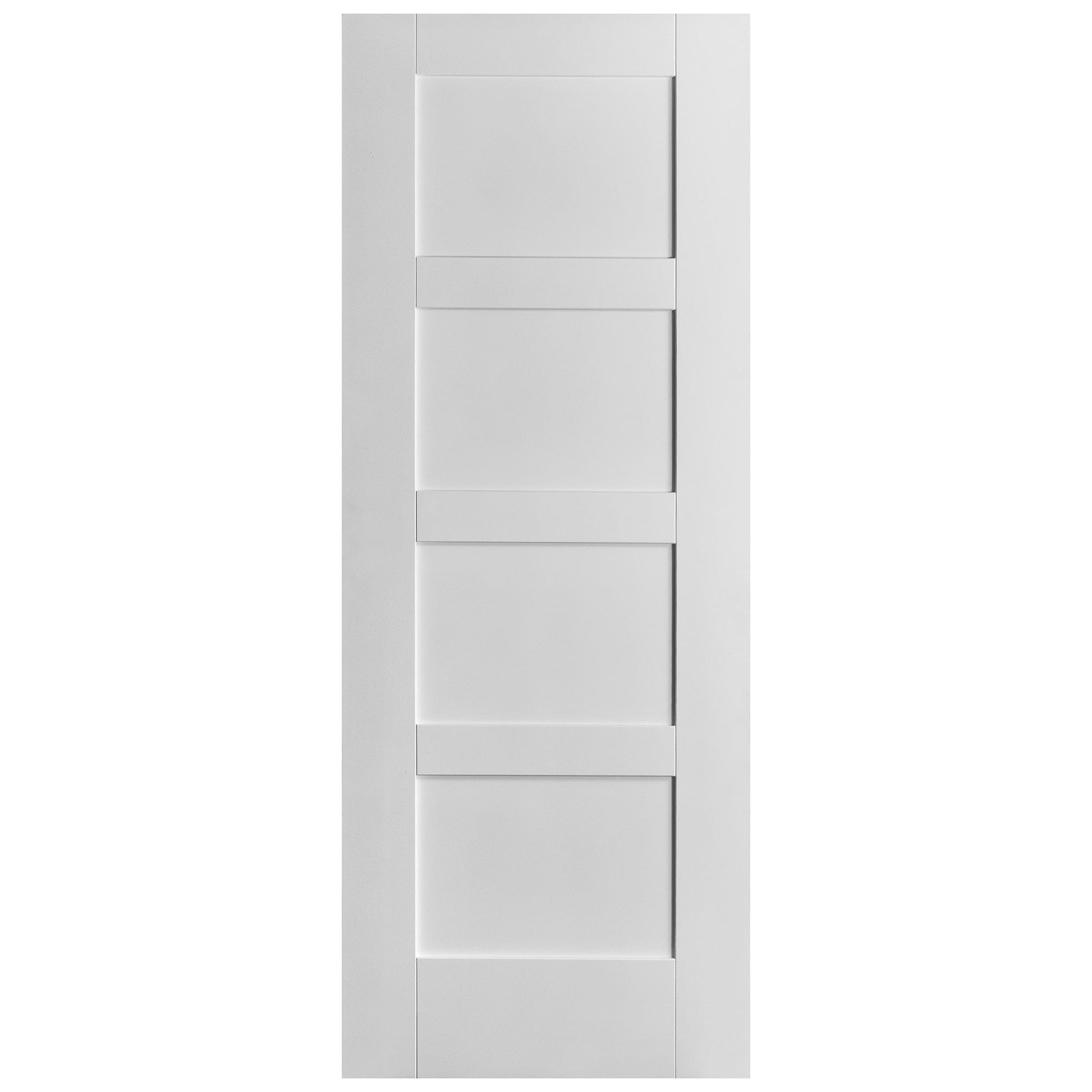 White Internal Primed Flat Shaker 4 Panel Door (51774)