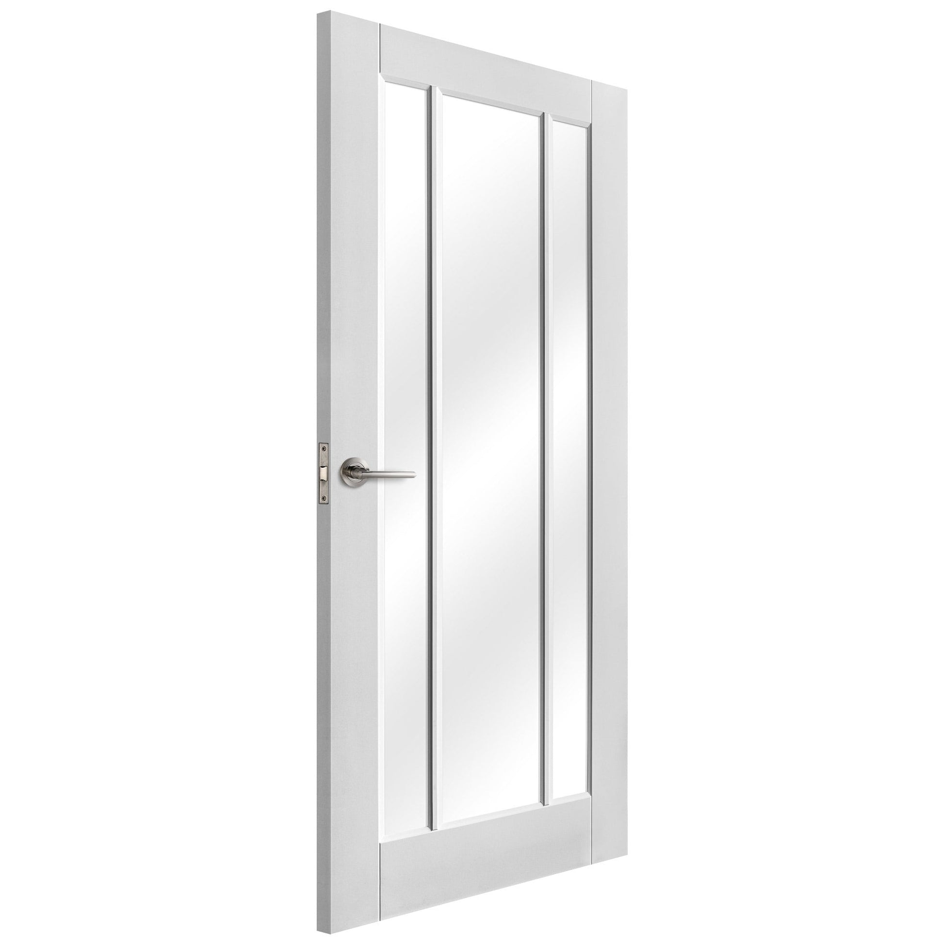 White Internal Primed Toledo 3 Light Clear Glass Door (51789)