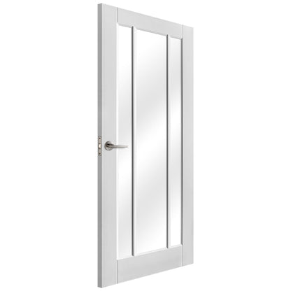 White Internal Primed Toledo 3 Light Clear Glass Door (51789)