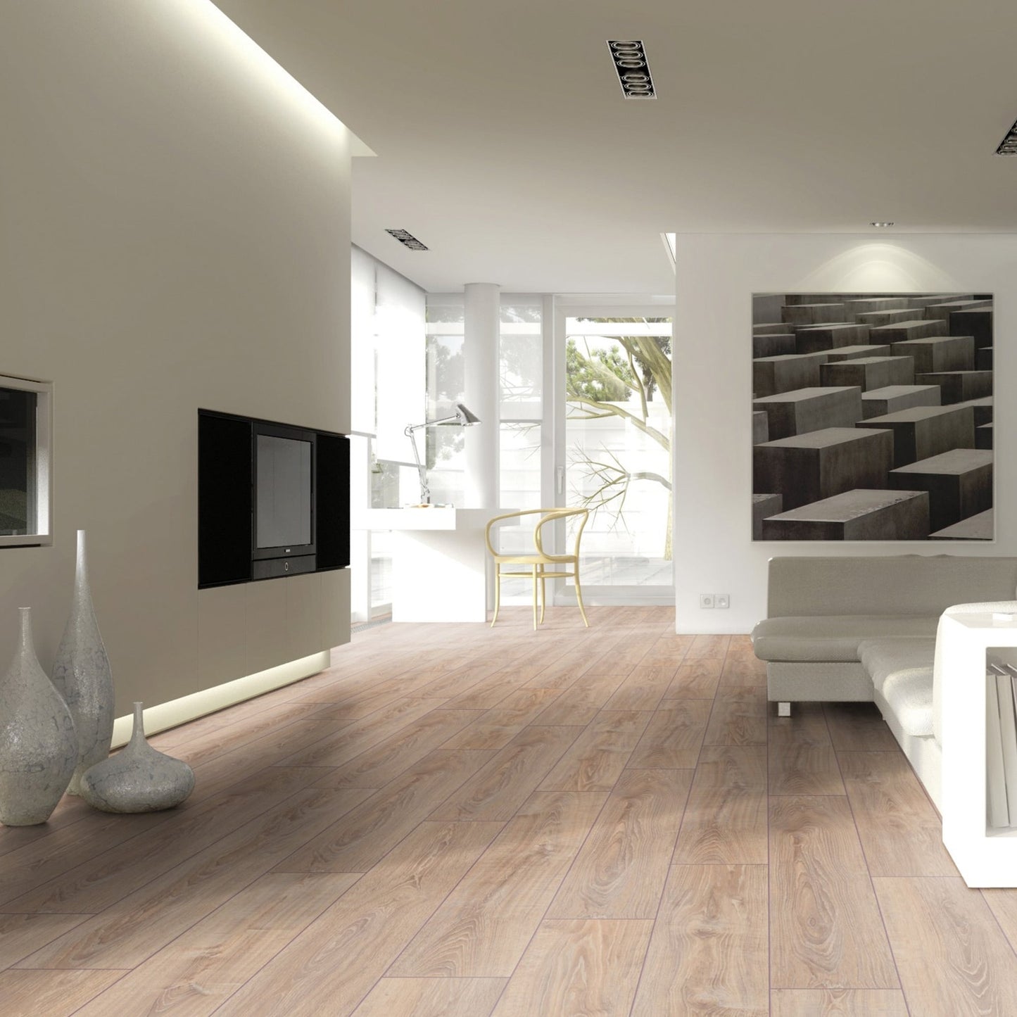 Whitewashed Oak - Exquisite 8mm Laminate Flooring (54182)