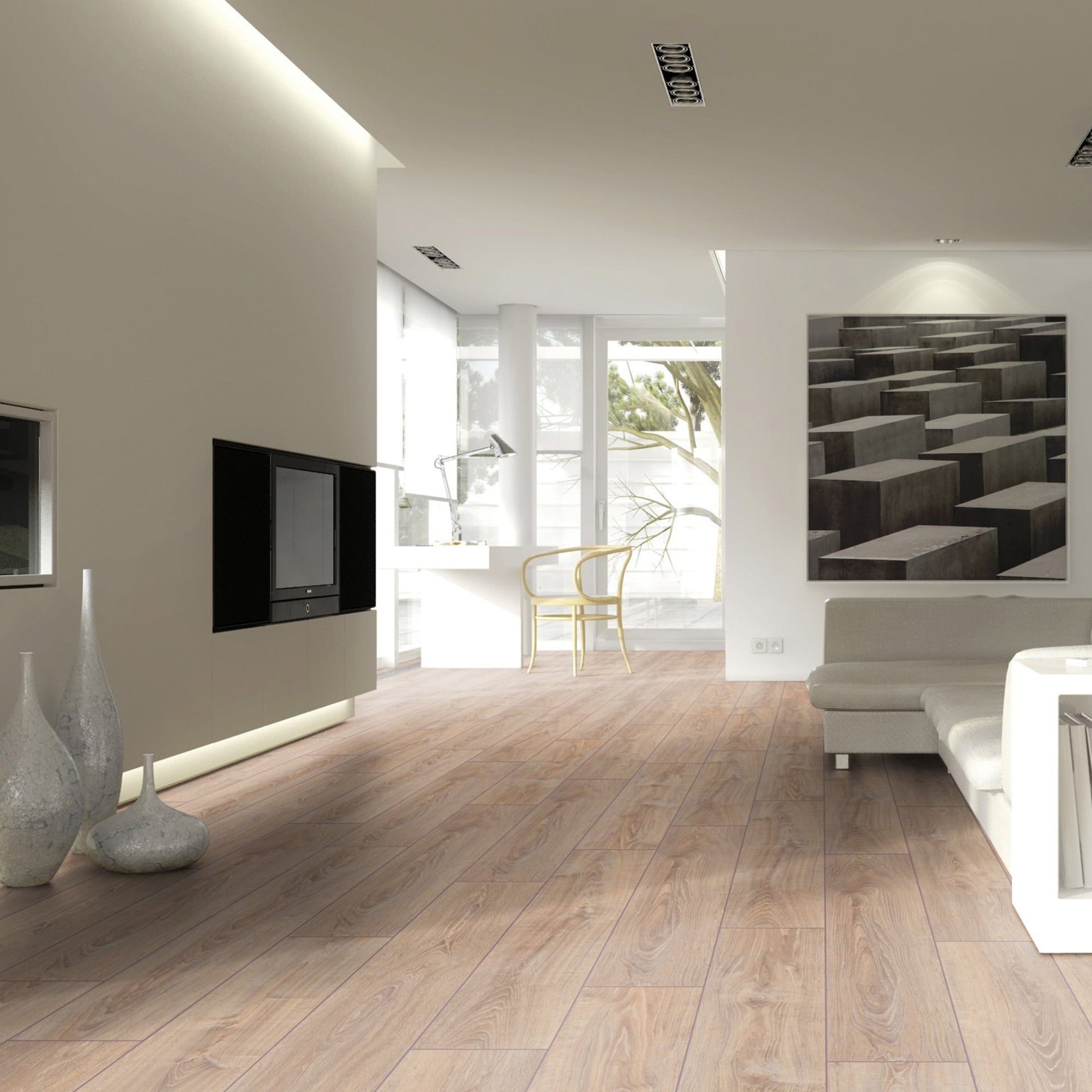 Whitewashed Oak - Exquisite 8mm Laminate Flooring (54182)