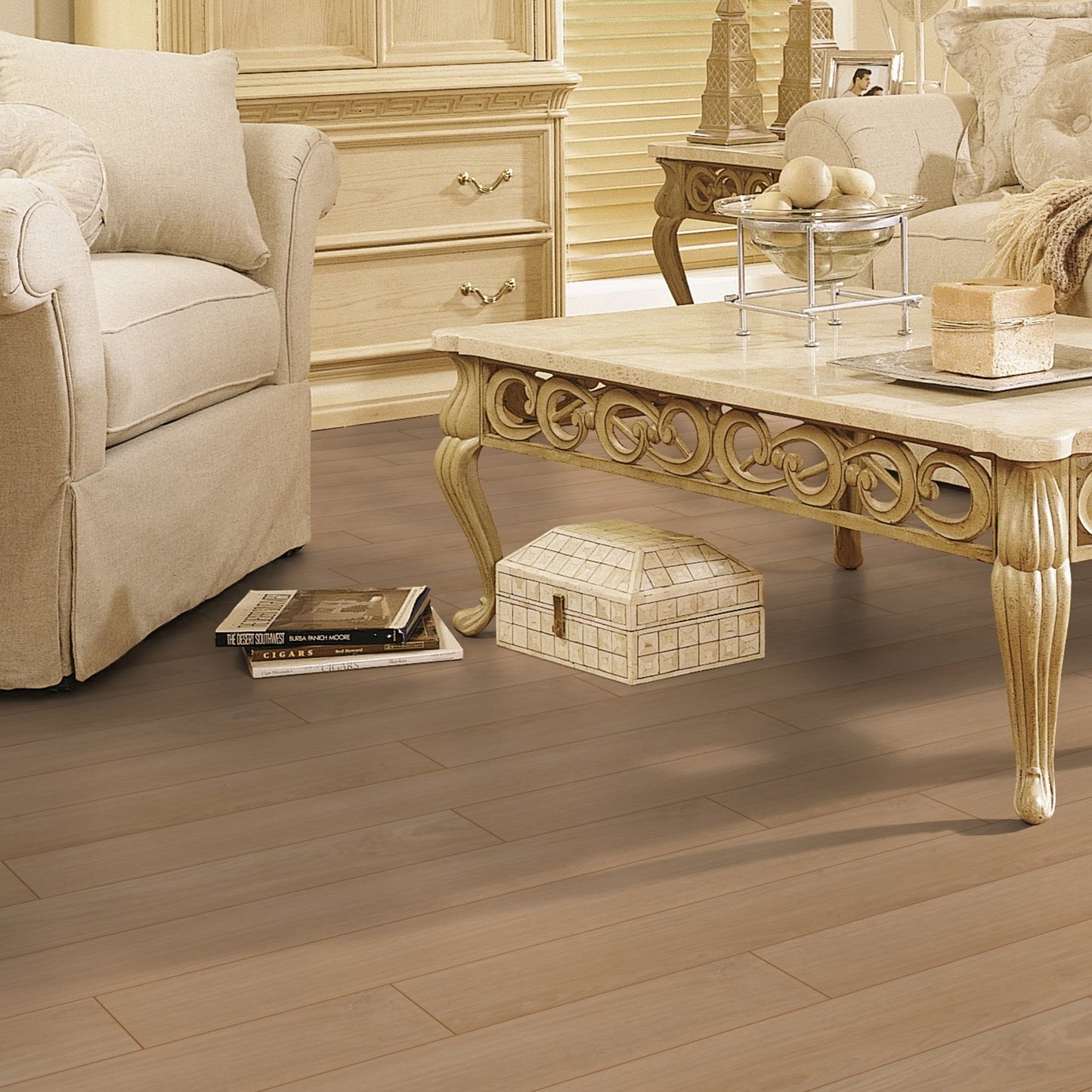 Waveless Nature Oak - Exquisite 8mm Laminate Flooring (54183)