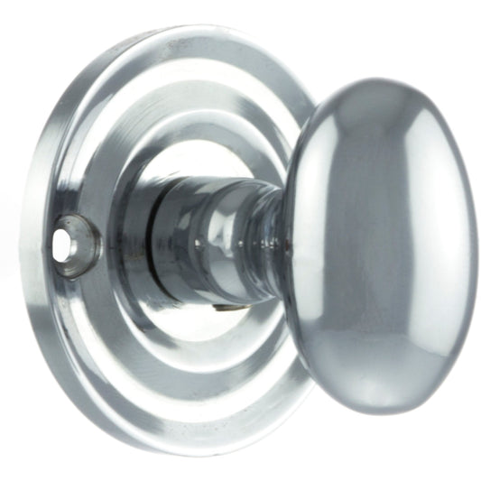 Old English Oval WC Turn & Release On Round Rose, Polished Chrome (OEOWCPC)