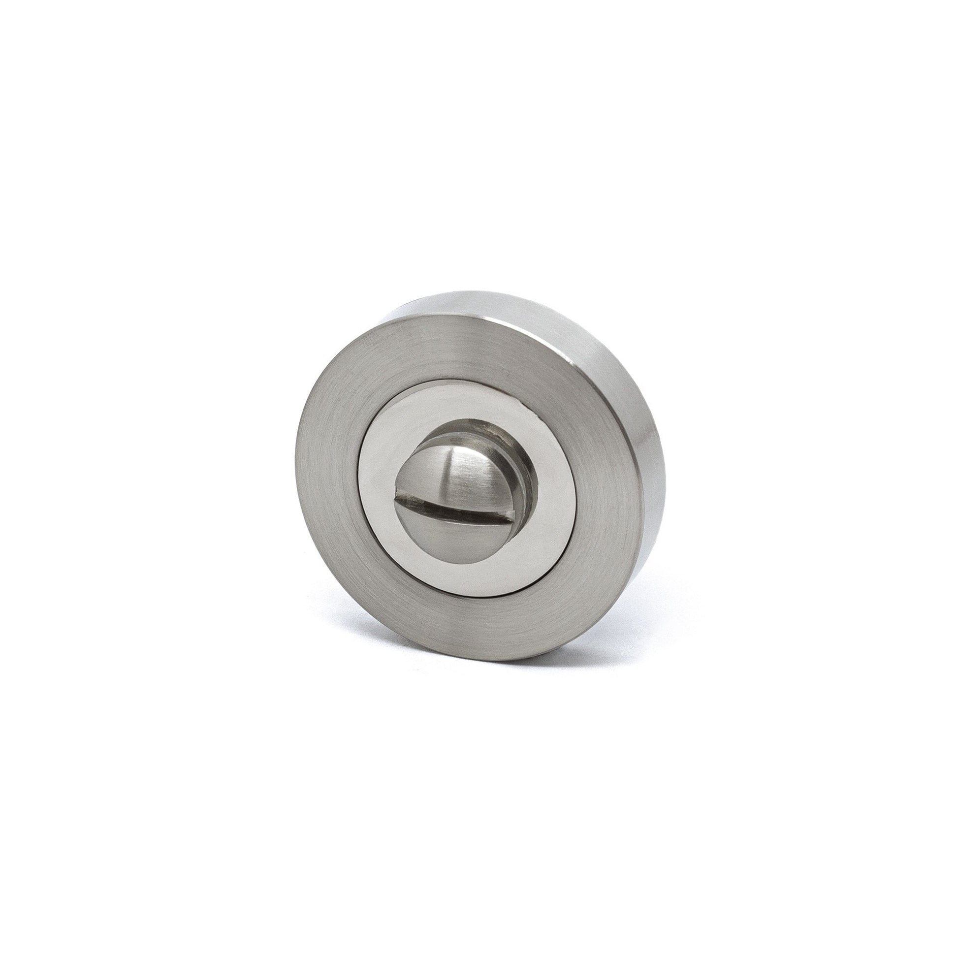 Premium Lancer Lever On Round Rose Bathroom Handle Pack - Two-Tone Nickel (76721)
