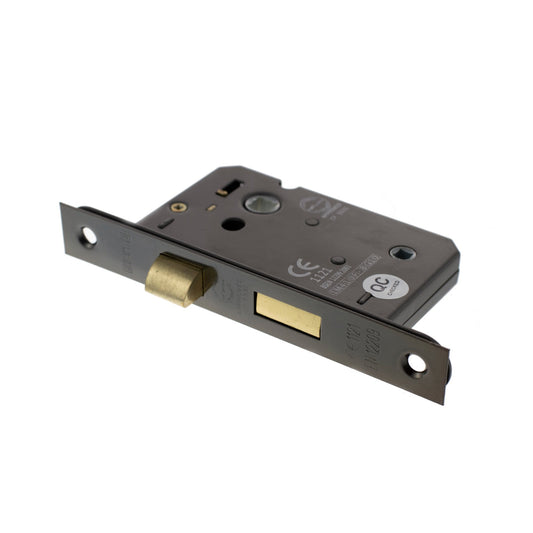 63mm (2.5'') CE Bathroom Lock - Black Nickel (77239)