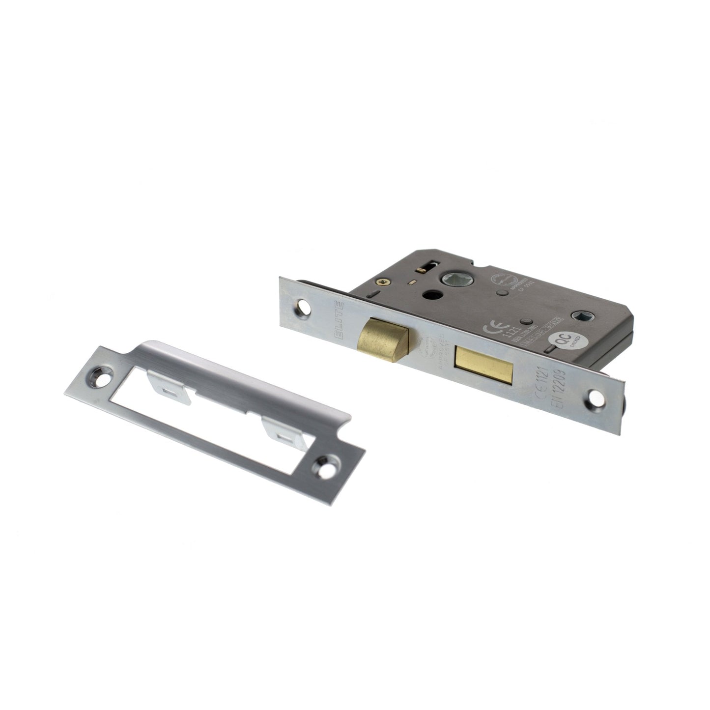63mm (2.5'') CE Bathroom Lock - Satin Chrome (77246)