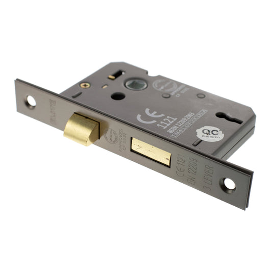 76mm (3'') CE 3 Lever Key Sashlock - Black Nickel (77855)