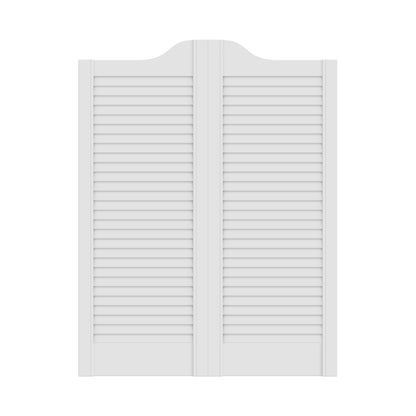 28mm White Painted Cafe Style Ranch Louvre Door Pair