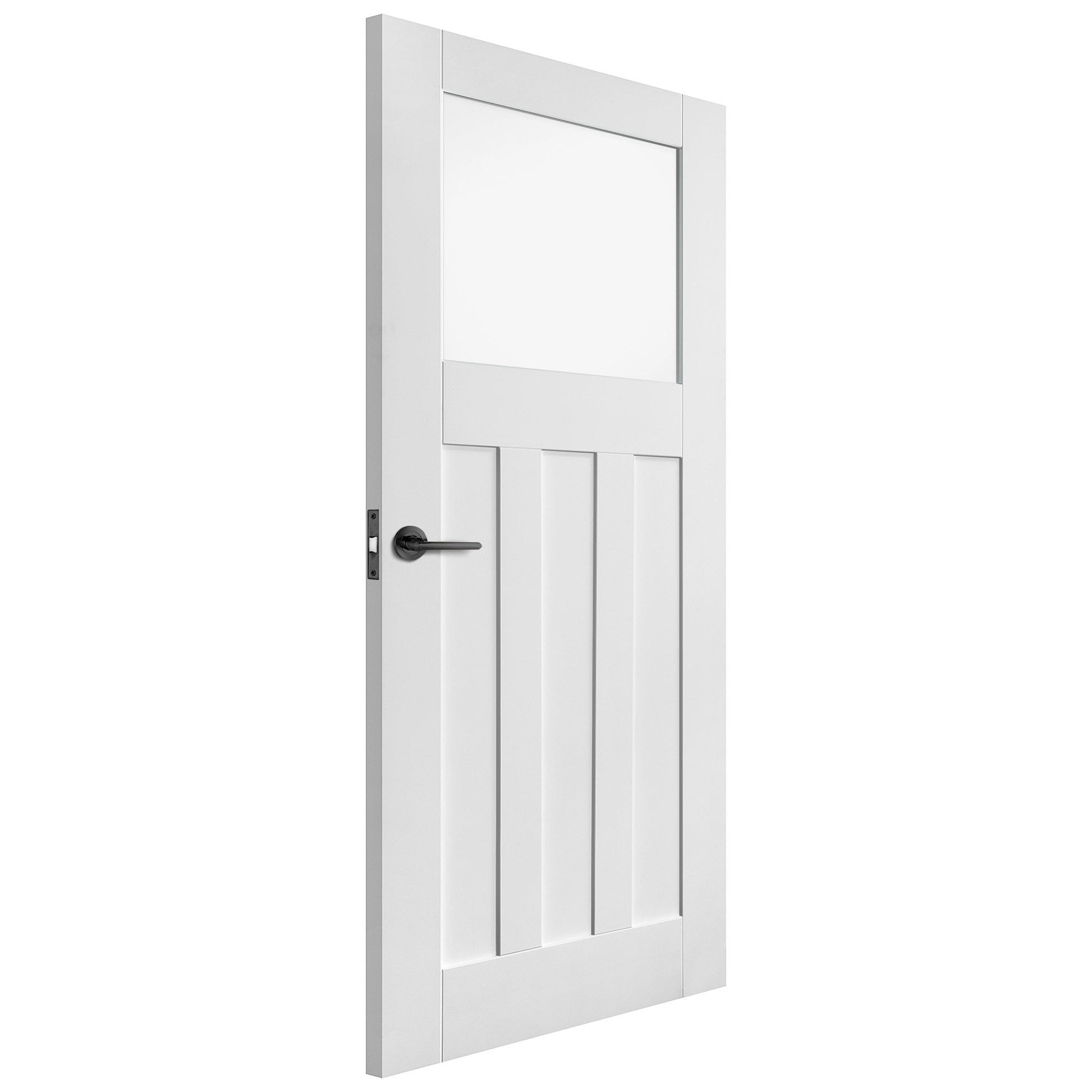 White Internal Primed 1930's DX 1 Light Clear Glass Door (85811)