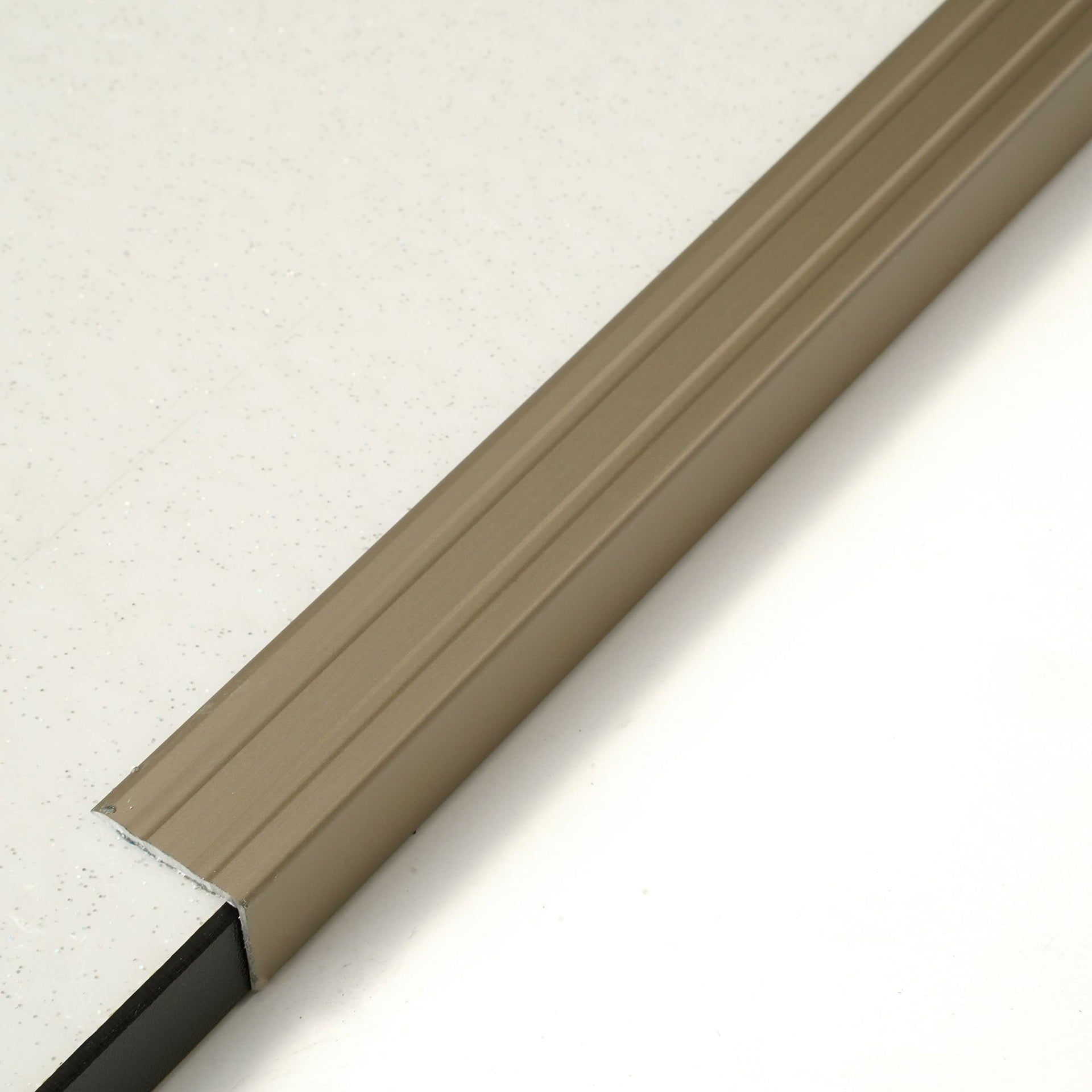 Brushed Steel 900mm Self Adhesive Stair Nosing Door Profile