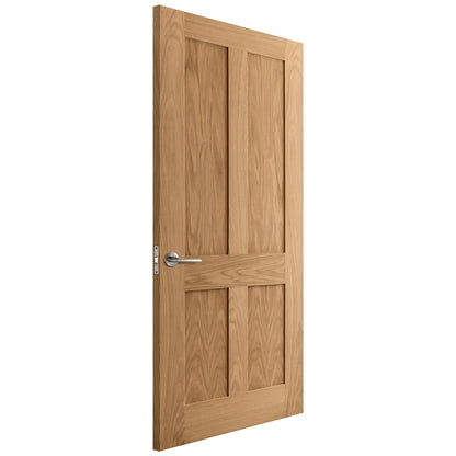 Oak Internal Unfinished Victorian Shaker 4 Panel FD30 Fire Flat Door (87761)
