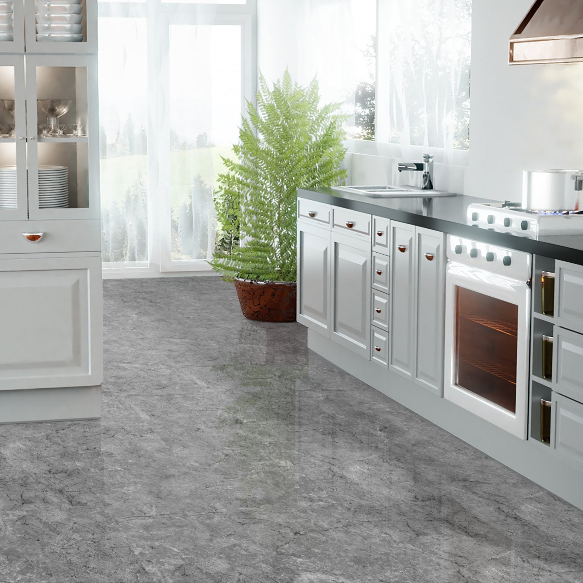Elounda Cinzento Lustre 8mm High Gloss Laminate