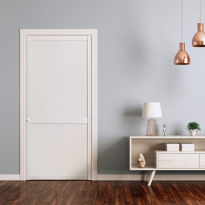 White Internal Painted Full-Shaker Wardrobe Cupboard Door (106423)