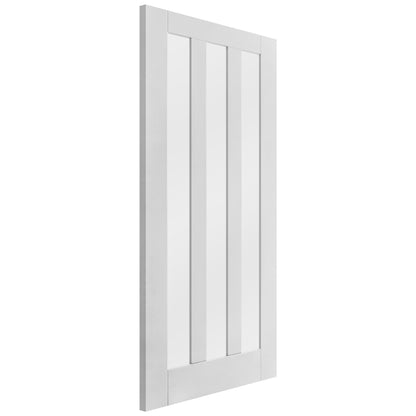 White Internal Primed Ashton 3 Light Obscure Glass Door (107987)