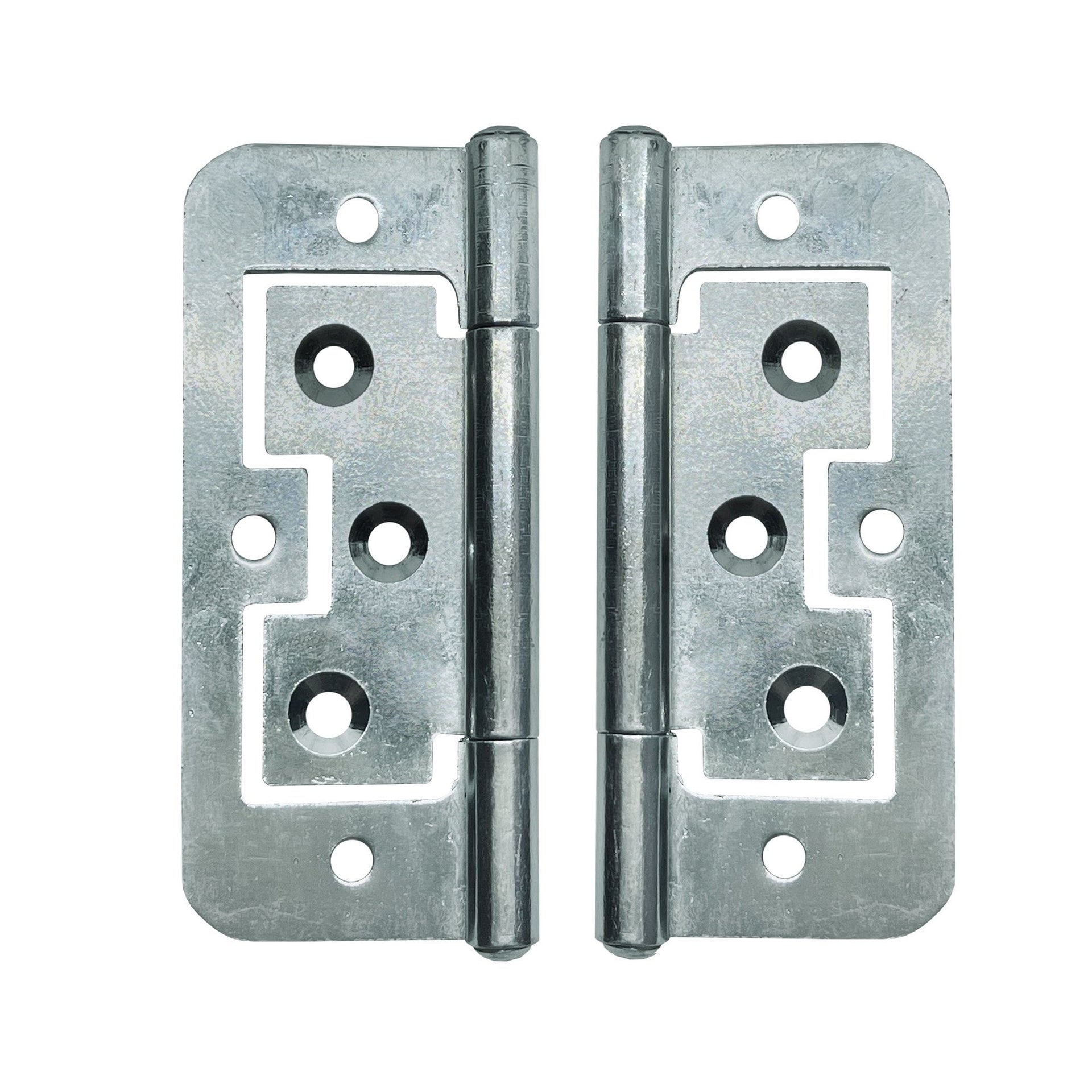 75mm Flush Hinge Pair Zinc Plated