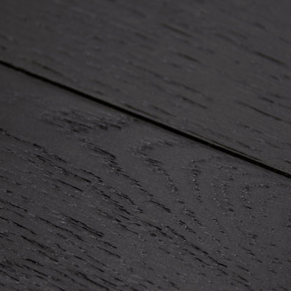 Midnight Black Oak - Herringbone Parquet 14mm Matt UV lacquer Engineered Real Wood Flooring (89995)