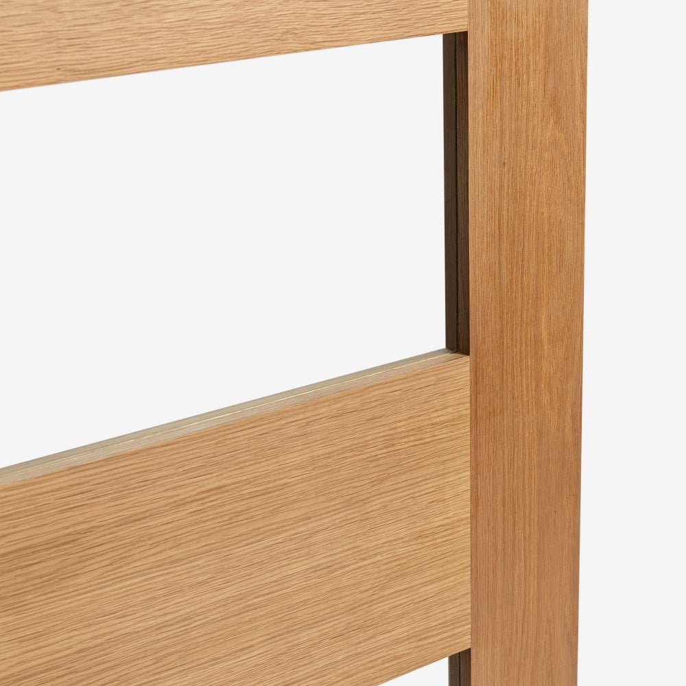 Oak Internal Fully Finished Edison 7 Panel 3 Light Clear Glass Door (108073)