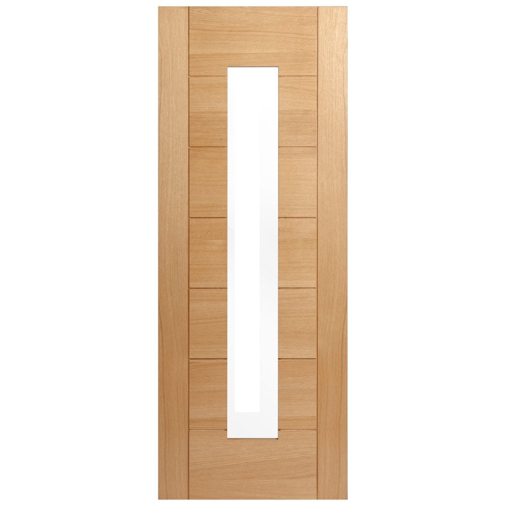 Oak Internal Fully Finished Pedrena 1 Light Clear Glass Door (106923)