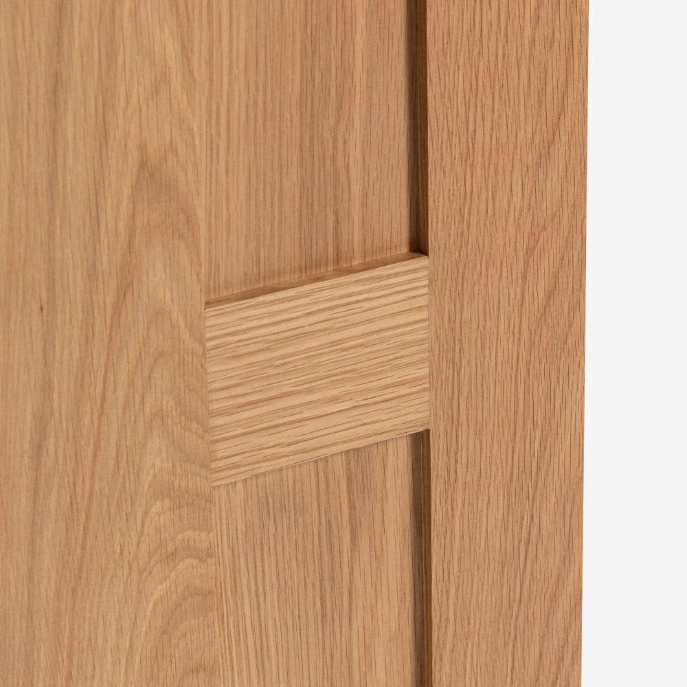 Oak Internal Fully Finished Stamford 4 Panel 1 Light Clear Glass Door (108075)