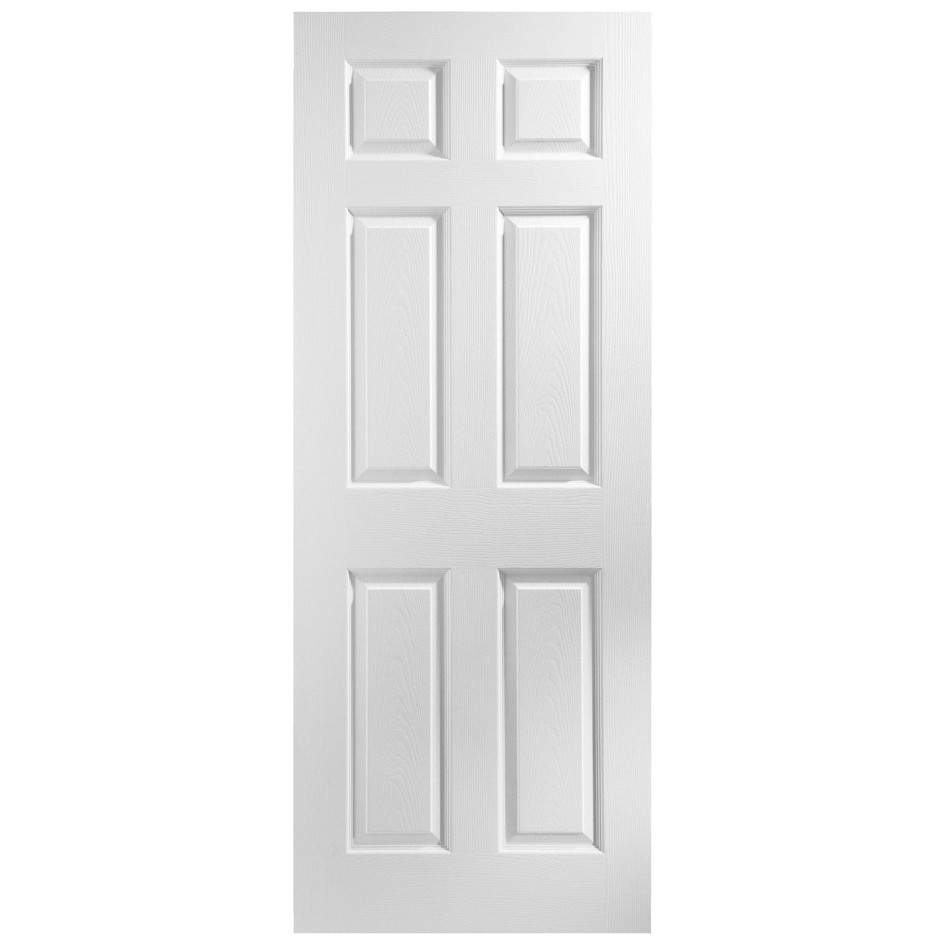 White Internal Moulded Lifestyle Fully Finished Textured 6 Panel Door (87332)
