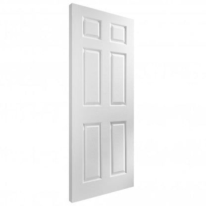 White Internal Moulded Lifestyle Fully Finished Textured 6 Panel FD30 Fire Door (87333)