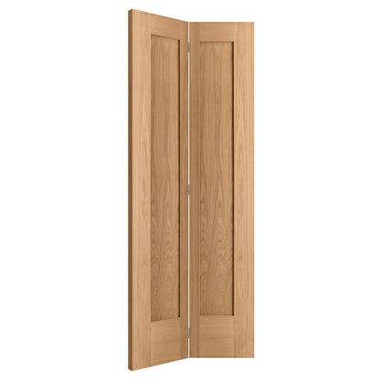 Oak Internal Unfinished Bi-fold Pattern 10 2 Panel Door (108135)