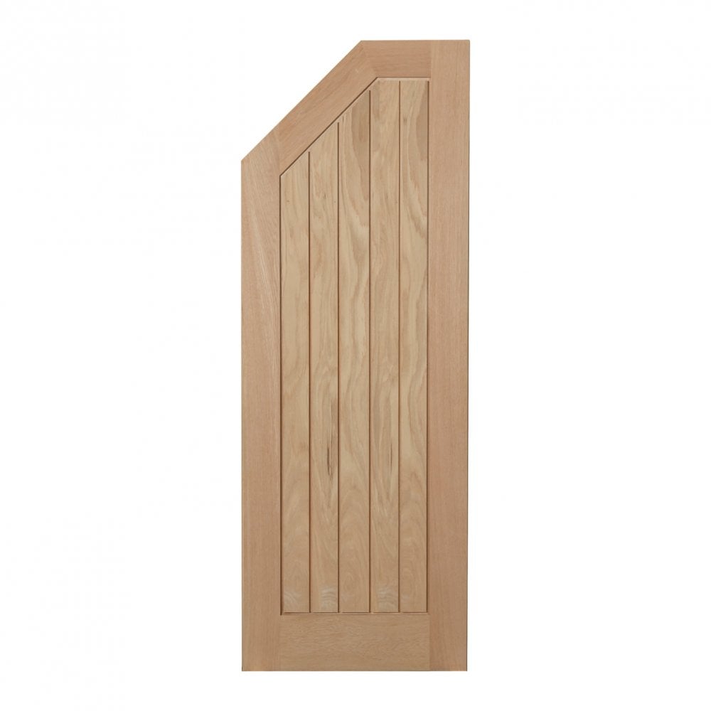 Internal Oak Unfinished Engineered Mexicano Angled Under-Stair Cupboard Door (107971)