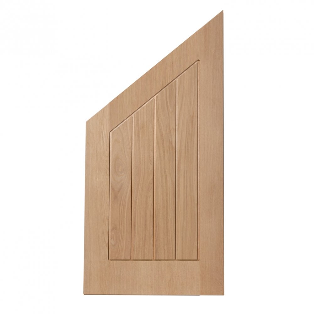 Internal Oak Unfinished Engineered Mexicano Angled Under-Stair Cupboard Door (107971)