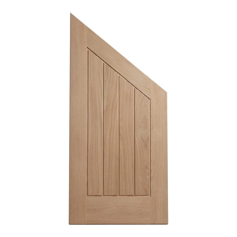 Internal Oak Unfinished Engineered Mexicano Angled Under-Stair Cupboard Door (107971)