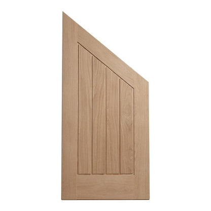Internal Oak Unfinished Engineered Mexicano Angled Under-Stair Cupboard Door (107971)