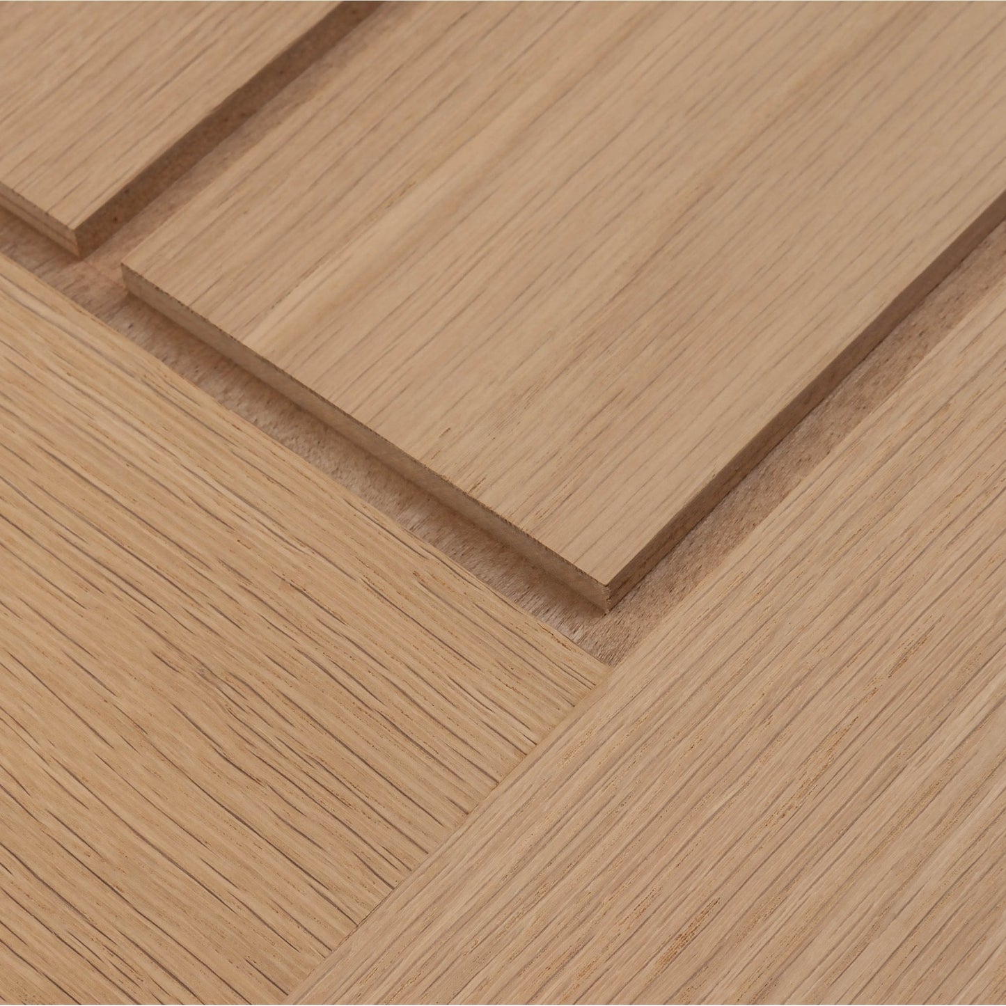 Internal Oak Unfinished Engineered Mexicano Angled Under-Stair Cupboard Door (107971)