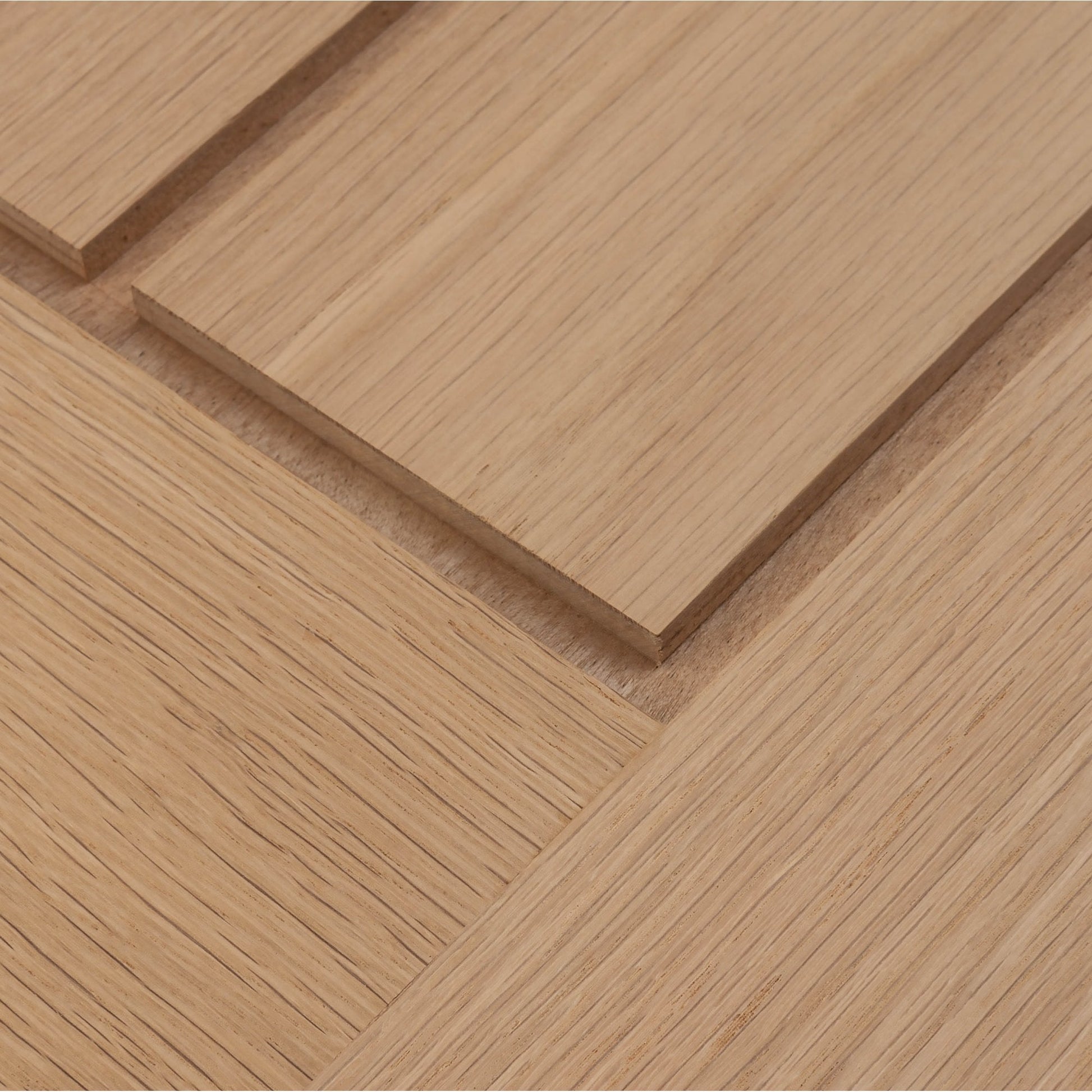 Internal Oak Unfinished Engineered Mexicano Angled Under-Stair Cupboard Door (107971)