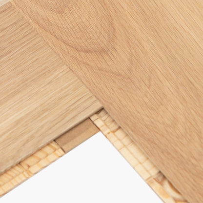 Bianco Oak - Manor Herringbone Parquet 14mm Matt UV lacquer Engineered Real Wood Flooring (108538)