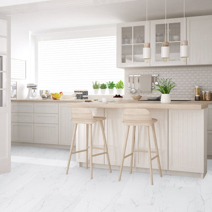 Carrara Marble - Lustre SPC 6mm Matt Rigid Core Vinyl Flooring (108420)
