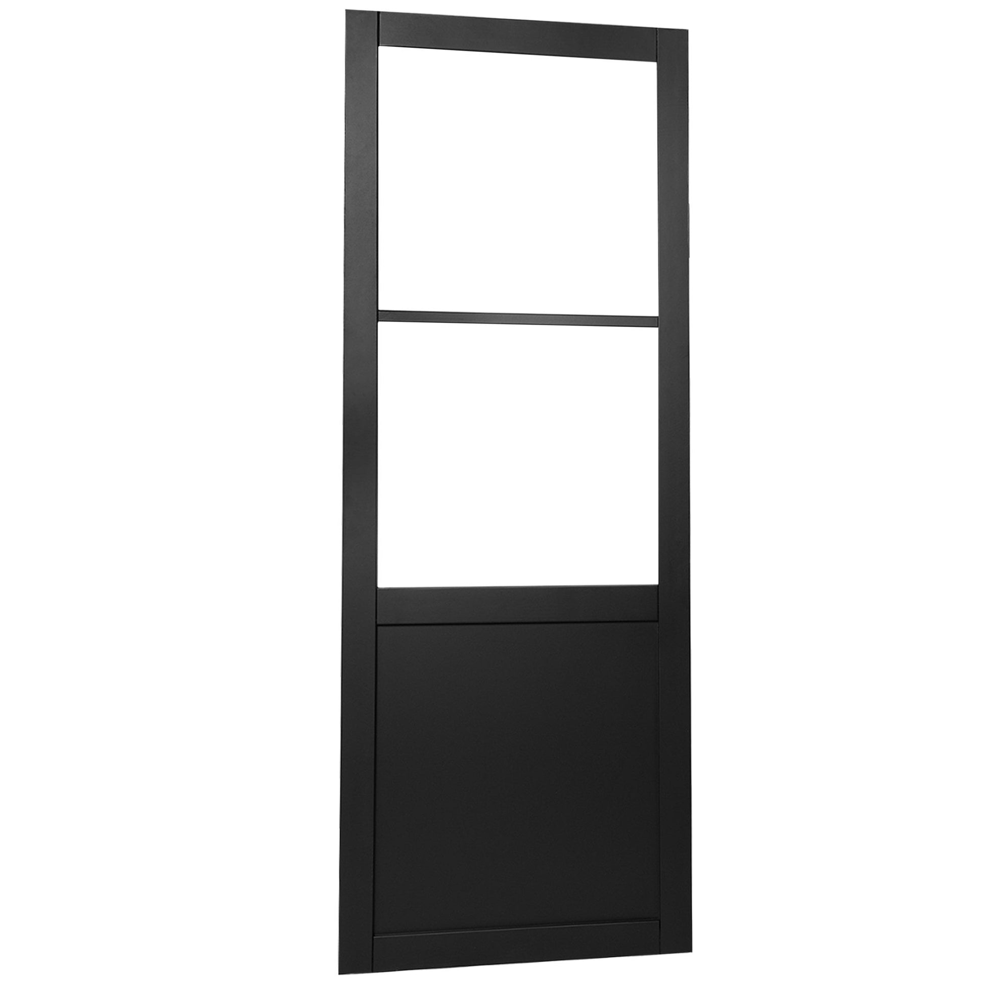 Graphite Black Internal Fully Finished Industrial Studio 1 Panel 2 Light Clear Glass Door (108314)