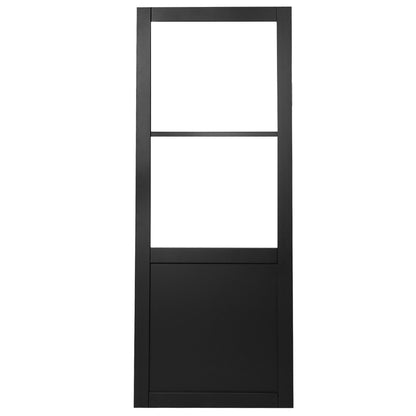 Graphite Black Internal Fully Finished Industrial Studio 1 Panel 2 Light Clear Glass Door (108314)