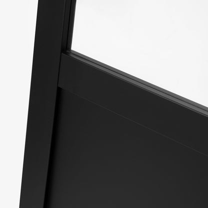 Graphite Black Internal Fully Finished Industrial Studio 1 Panel 2 Light Clear Glass Door (108314)