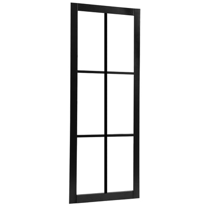 Graphite Black Internal Fully Finished Industrial Studio 6 Light Clear Glass Door (108315)