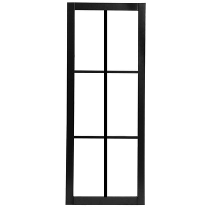 Graphite Black Internal Fully Finished Industrial Studio 6 Light Clear Glass Door (108315)