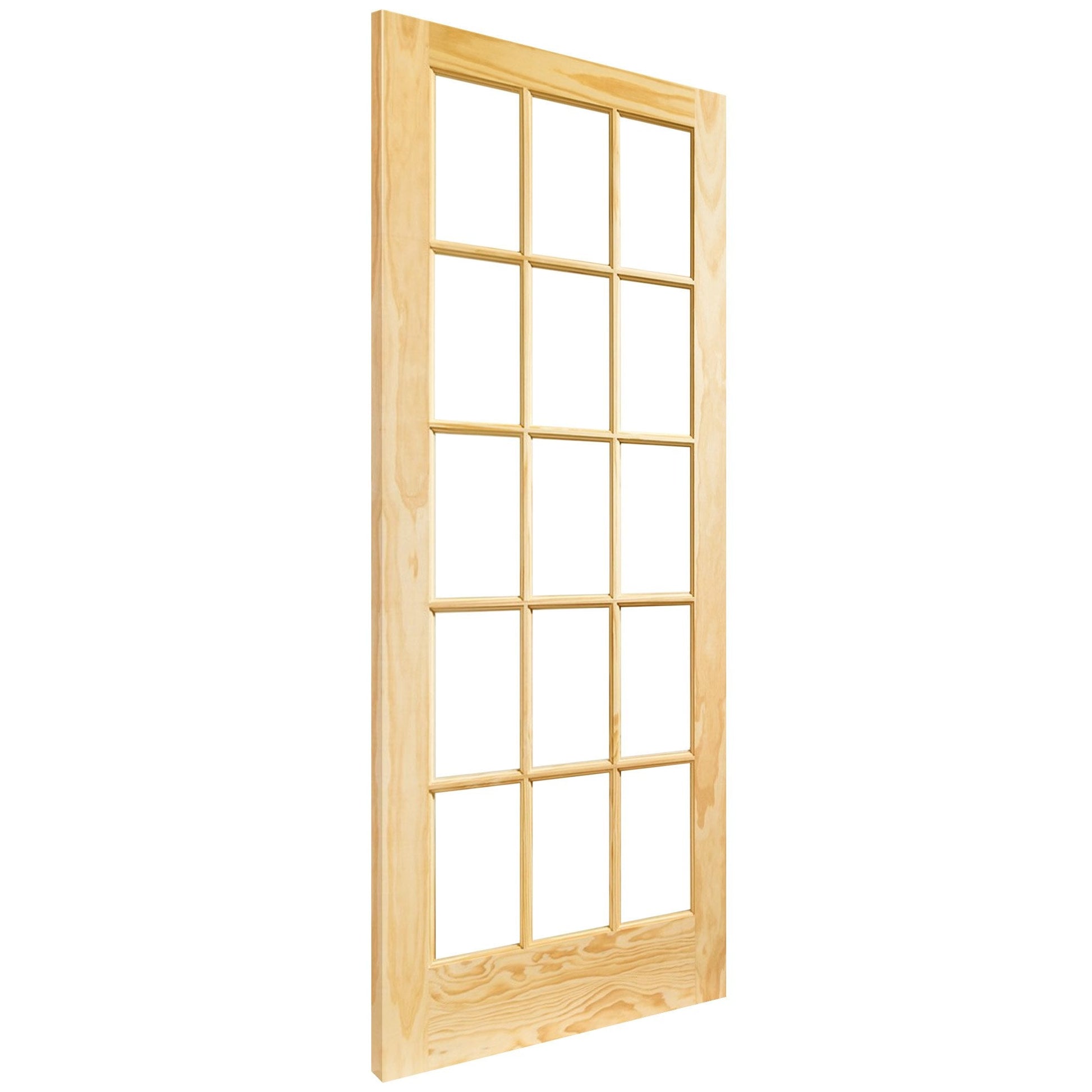 Clear Pine Internal Unfinished SA 15 Clear Glass Door (115194)