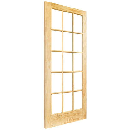 Clear Pine Internal Unfinished SA 15 Clear Glass Door (115194)
