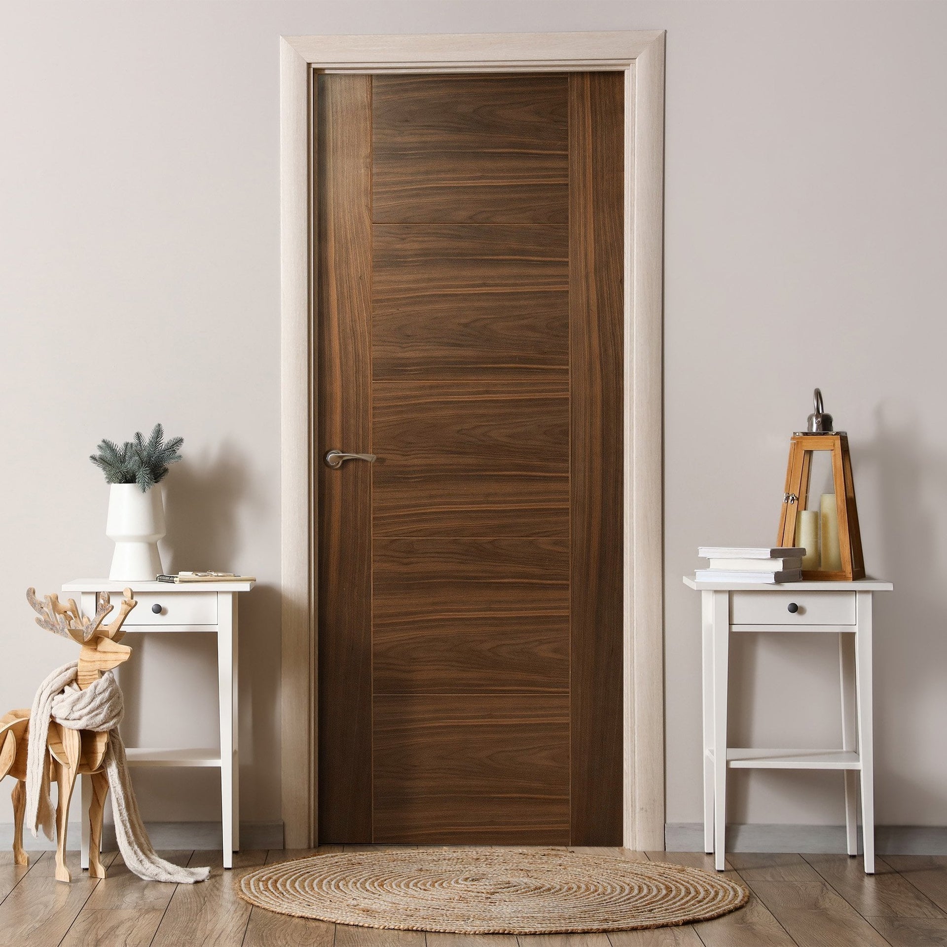 Internal Walnut Fully Finished Milano FD30 Fire Door