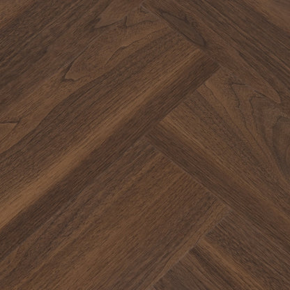 Walnut - Lifestyle SPC Herringbone 5.5mm Rigid Core Vinyl Flooring (116796)