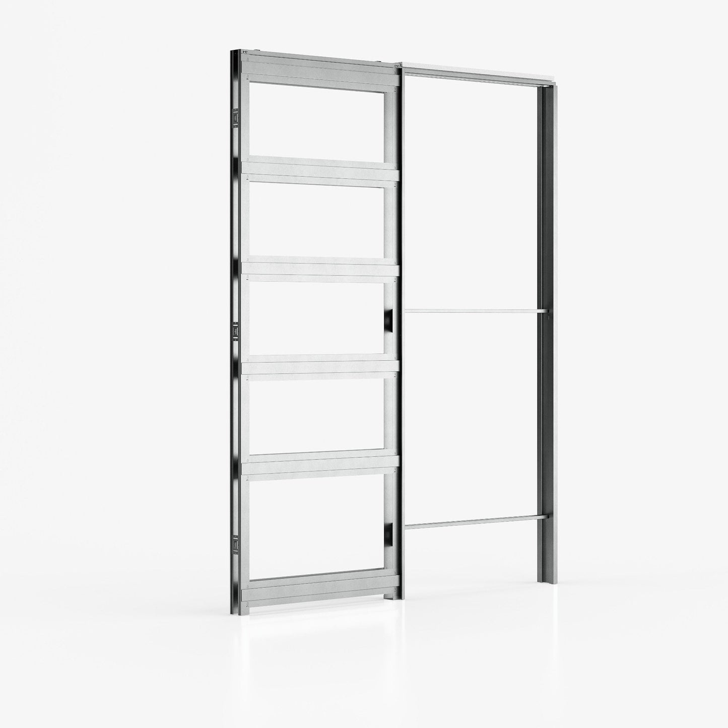 125mm Ermetika EvoKit Raw Wood Single Pocket Door System (118486)