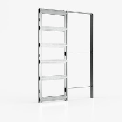 125mm Ermetika EvoKit Raw Wood Single Pocket Door System (118486)