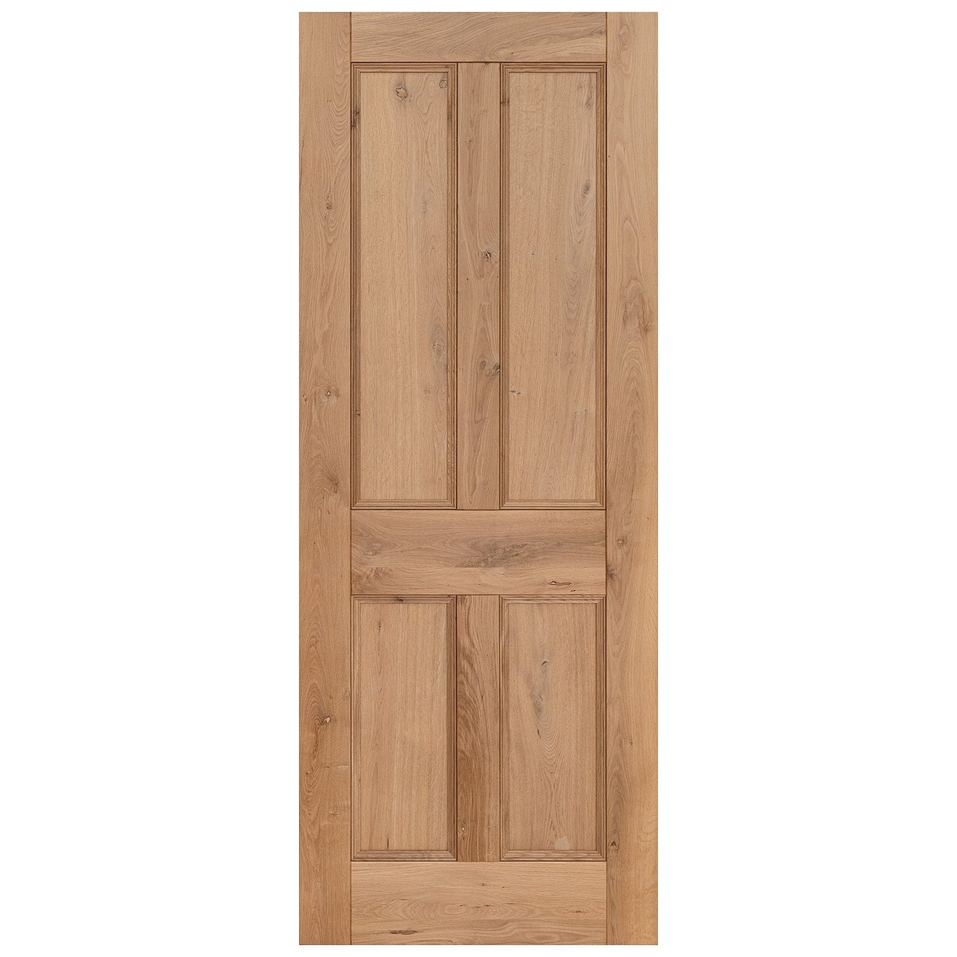 Rustic Oak Internal Fully Finished Victorian 4 Panel Door (118970)