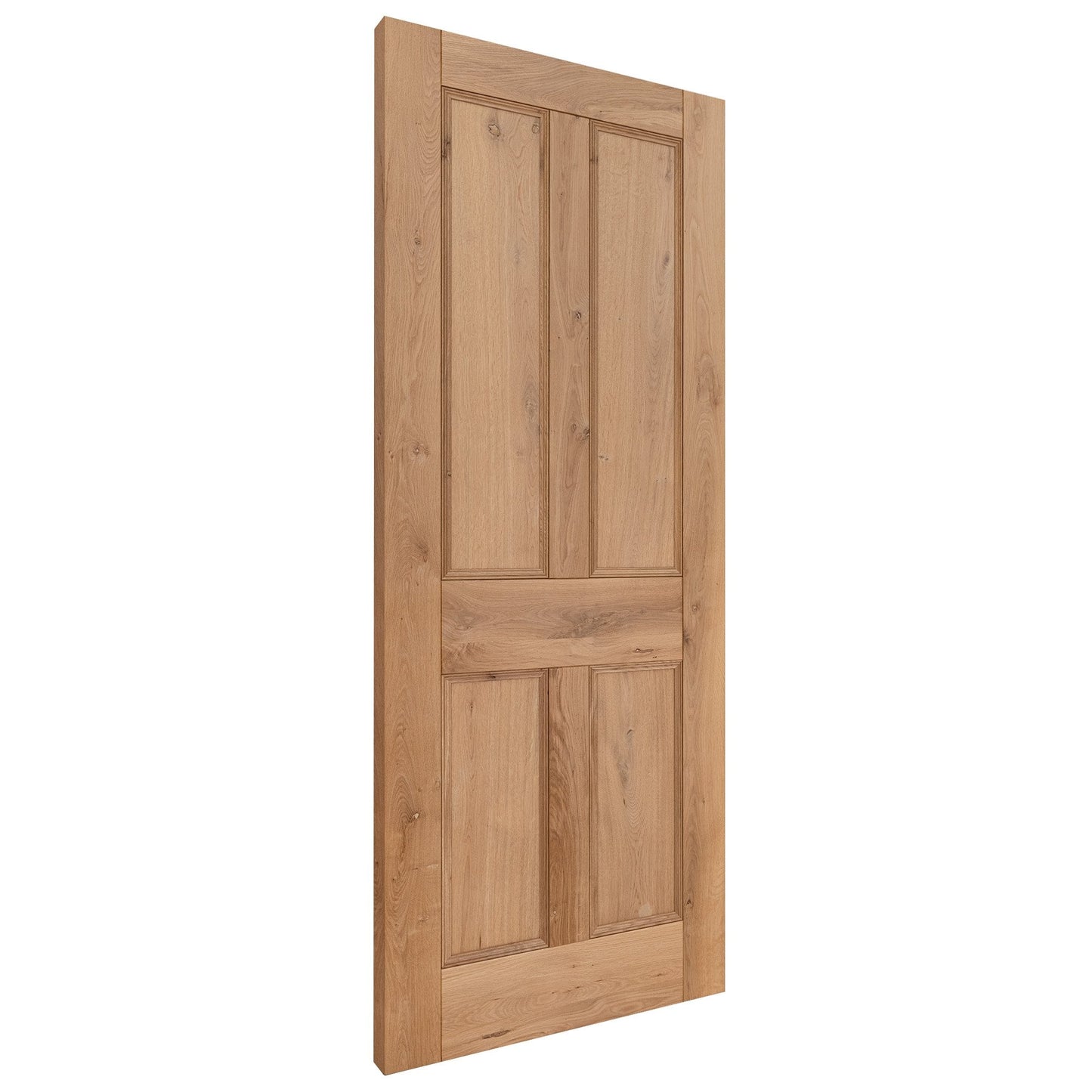 Rustic Oak Internal Fully Finished Victorian 4 Panel Door (118970)